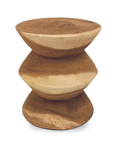 Tabouret artisanal Indra naturel - 40x40x50 cm