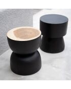 Tabouret artisanal Warmi naturel - 40x40x45 cm