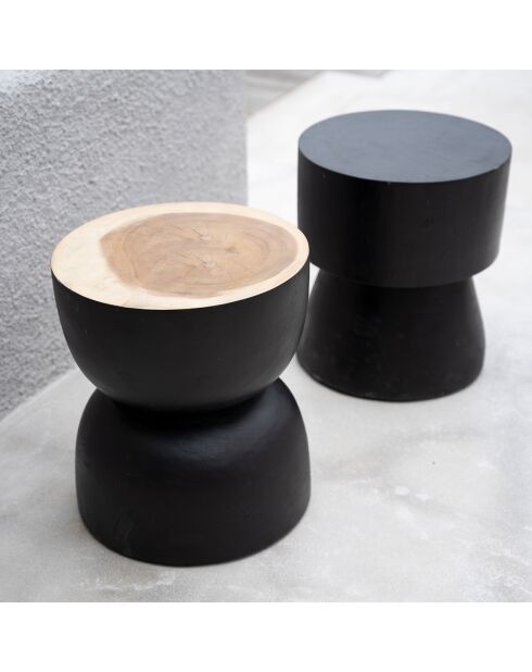 Tabouret artisanal Warmi naturel - 40x40x45 cm