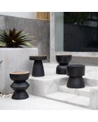 Tabouret artisanal Warmi naturel - 40x40x45 cm