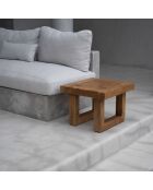 Table d'appoint en teck recyclé naturel - 50x50x40 cm