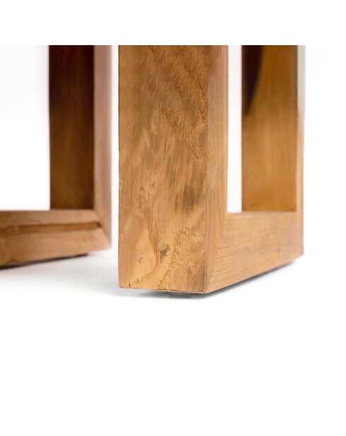 Tavolino in teak riciclato naturale - 50x50x40 cm