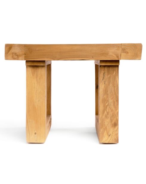 Table d'appoint en teck recyclé naturel - 50x50x40 cm