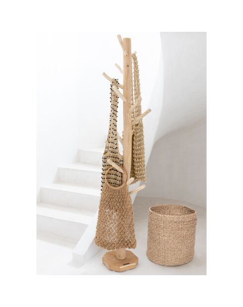 Porte manteau naturel naturel - 25x25x160 cm