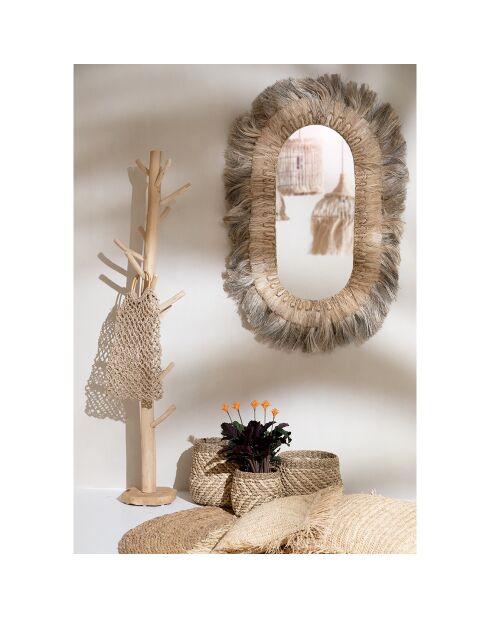 Porte manteau naturel naturel - 25x25x160 cm