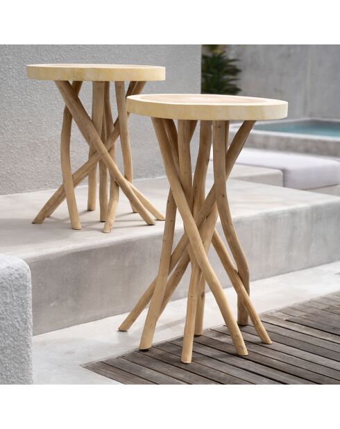 Table d'appoint Gili naturel - 60x60x75 cm