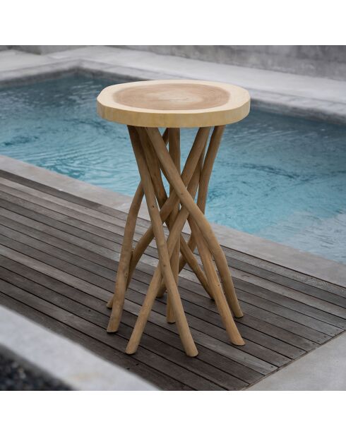 Table de bar Gili naturel - 60x60x103 cm