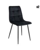 2 schwarze Esszimmerstühle von Middelfart - 55x44x86 cm