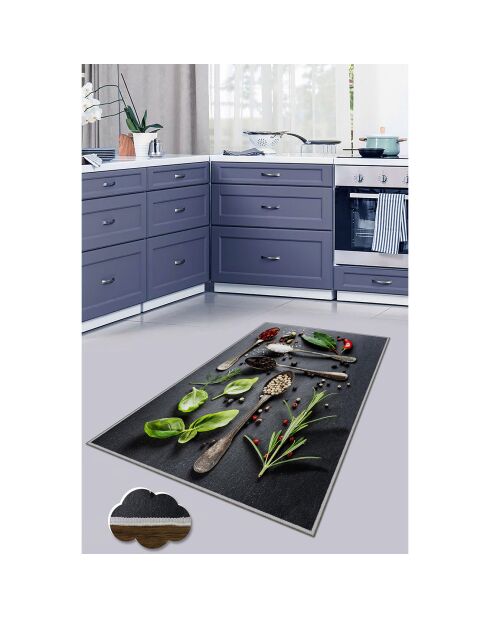 Tapis de cuisine multicolore