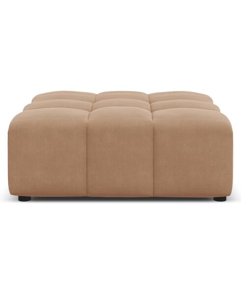 Pouf Velours Luc beige foncé - 80x102x40 cm
