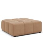 Pouf Velours Luc beige foncé - 80x102x40 cm