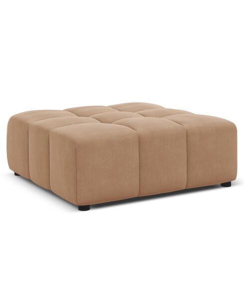 Pouf Velours Luc beige foncé - 80x102x40 cm