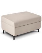 Pouf Velours avec Boîte Yanis beige - 87x72x46 cm