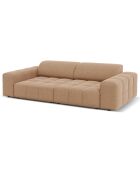 Canapé Velours Luc 3 Places beige foncé - 204x102x70 cm