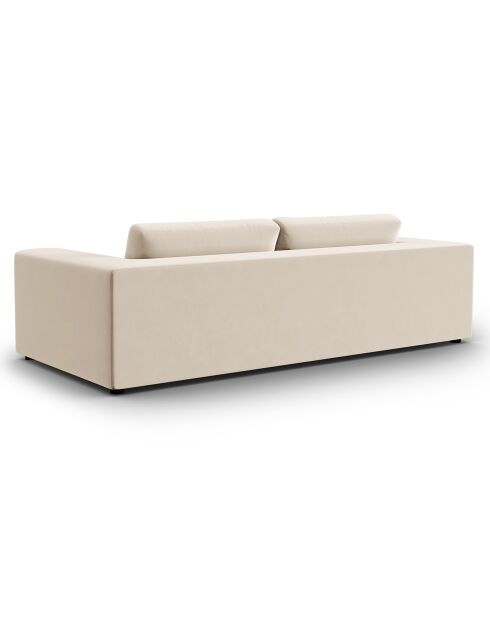 Canapé Velours Tendance 4 Places beige - 262x122x72 cm
