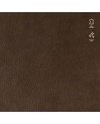 Canapé d'angle gauche en Cuir Véritable Marc 5 Places marron foncé - 297x175x84 cm