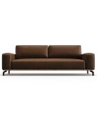 Canapé en Cuir Véritable Marc 3 Places marron foncé - 234x104x84 cm