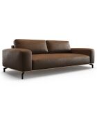 Canapé en Cuir Véritable Marc 3 Places marron foncé - 234x104x84 cm