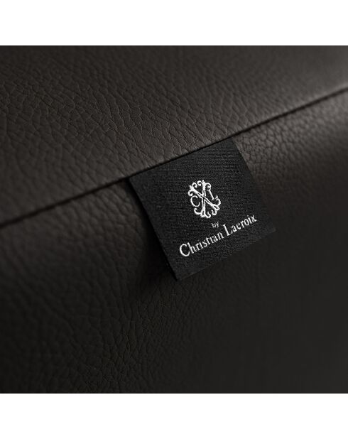 Canapé en Cuir Véritable Marc 3 Places graphite - 234x104x84 cm