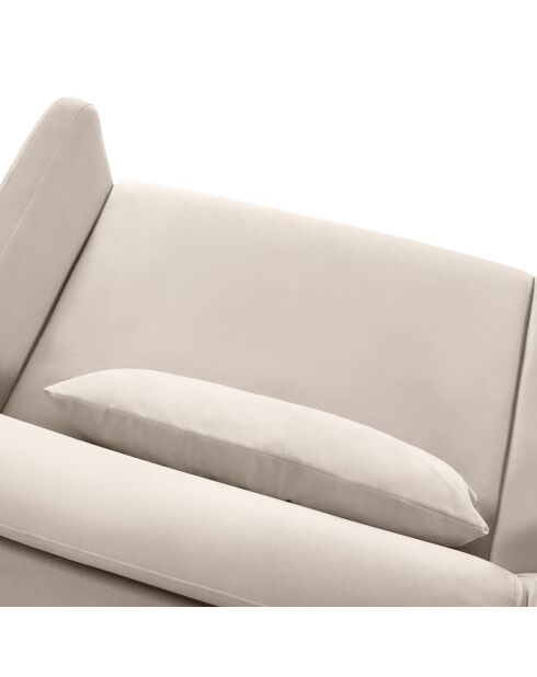 Yanis Zweisitzer-Sofa aus beigem Samt, 202 x 102 x 80 cm