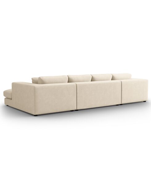 Divano panoramico Trendy a 5 posti Beige chiaro - 344x170x72 cm