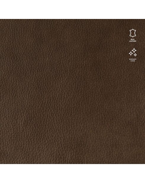 Canapé en Cuir Véritable Marc 2 Places marron foncé - 184x104x84 cm