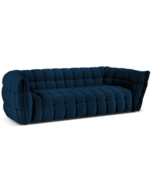 Canapé Velours Cedric 2 Places bleu roi - 225x110x68 cm
