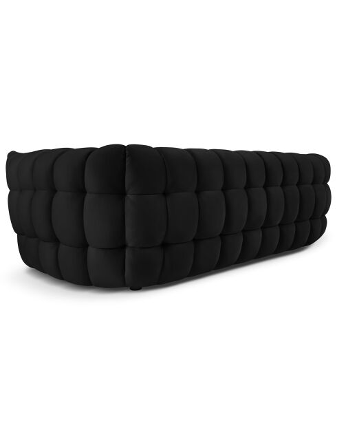 Canapé Velours Cedric 2 Places noir - 225x110x68 cm