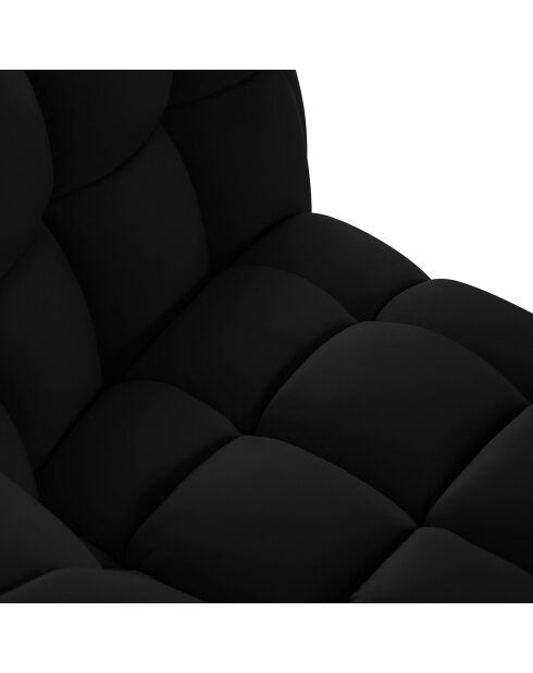 Canapé Velours Cedric 2 Places noir - 225x110x68 cm