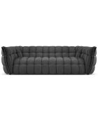 Canapé Velours Cedric 2 Places gris foncé - 225x110x68 cm