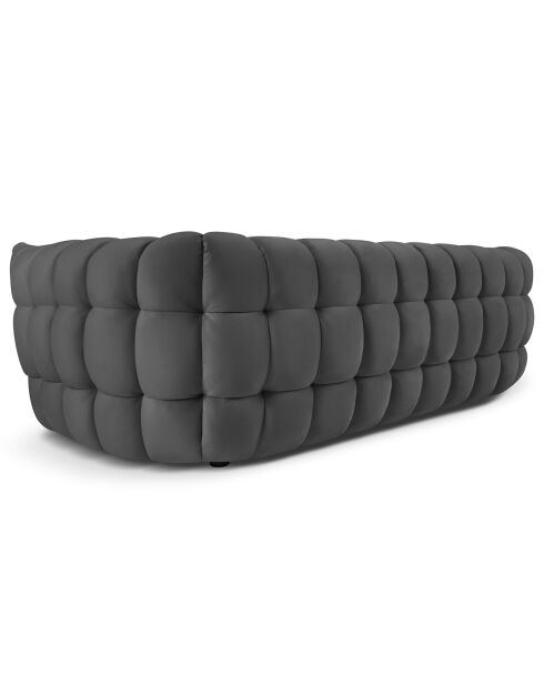 Canapé Velours Cedric 2 Places gris foncé - 225x110x68 cm