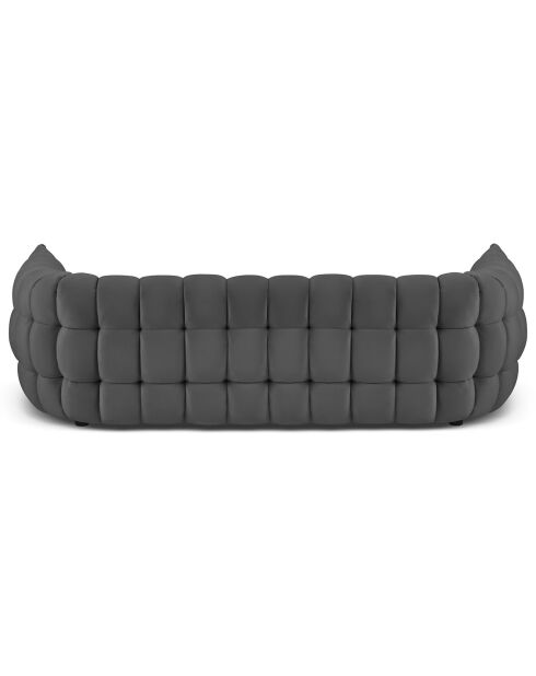 Canapé Velours Cedric 2 Places gris foncé - 225x110x68 cm