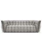 Canapé Velours Cedric 2 Places gris clair - 225x110x68 cm
