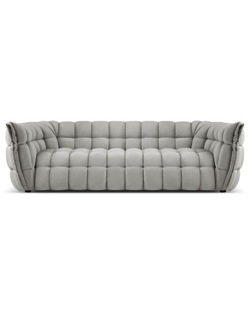 Canapé Velours Cedric 2 Places gris clair - 225x110x68 cm