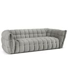 Canapé Velours Cedric 2 Places gris clair - 225x110x68 cm