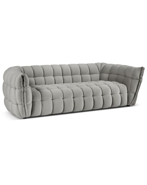 Canapé Velours Cedric 2 Places gris clair - 225x110x68 cm
