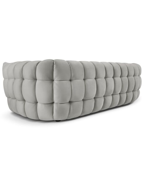 Canapé Velours Cedric 2 Places gris clair - 225x110x68 cm