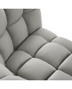 Canapé Velours Cedric 2 Places gris clair - 225x110x68 cm