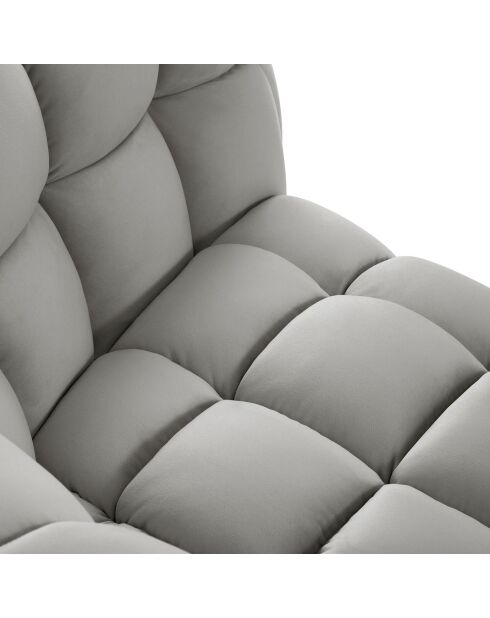 Canapé Velours Cedric 2 Places gris clair - 225x110x68 cm