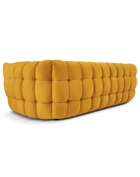 Canapé Velours Cedric 2 Places jaune - 225x110x68 cm