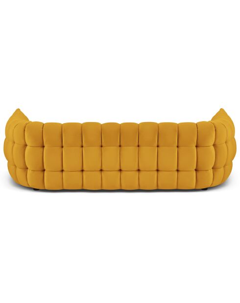Canapé Velours Cedric 2 Places jaune - 225x110x68 cm
