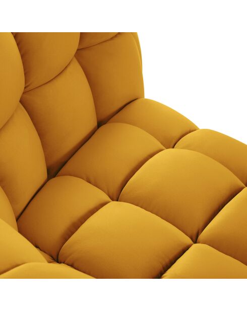 Canapé Velours Cedric 2 Places jaune - 225x110x68 cm