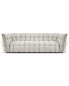 Canapé Velours Cedric 2 Places beige clair - 225x110x68 cm