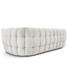 Canapé Velours Cedric 2 Places beige clair - 225x110x68 cm
