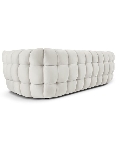 Canapé Velours Cedric 2 Places beige clair - 225x110x68 cm