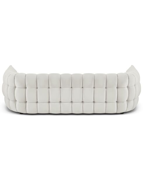 Canapé Velours Cedric 2 Places beige clair - 225x110x68 cm