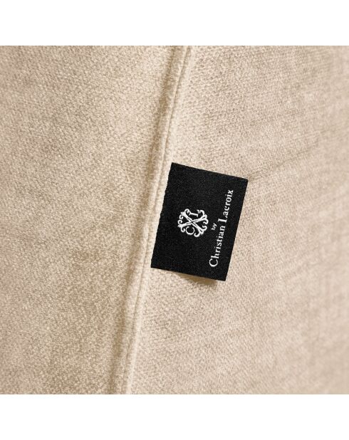 Canapé d'angle droit Velours Charles 5 Places beige clair - 366x180x69 cm