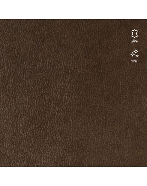 Fauteuil en Cuir Véritable Marc marron foncé - 154x104x84 cm