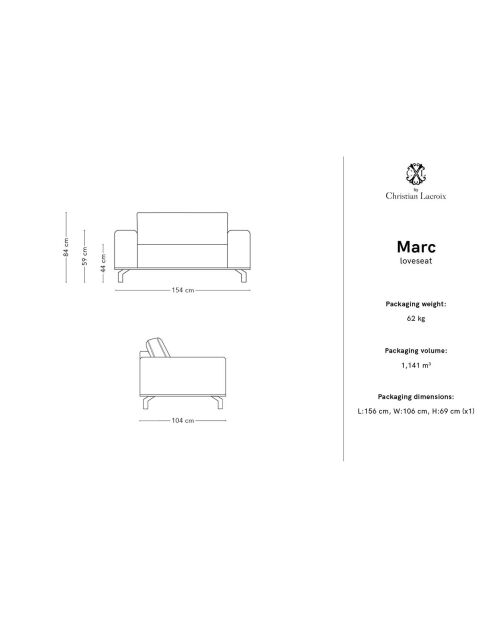 Fauteuil en Cuir Véritable Marc marron - 154x104x84 cm