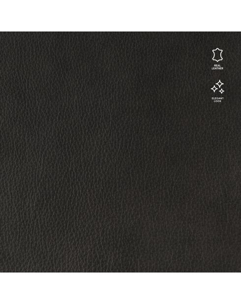 Fauteuil en Cuir Véritable Marc graphite - 154x104x84 cm